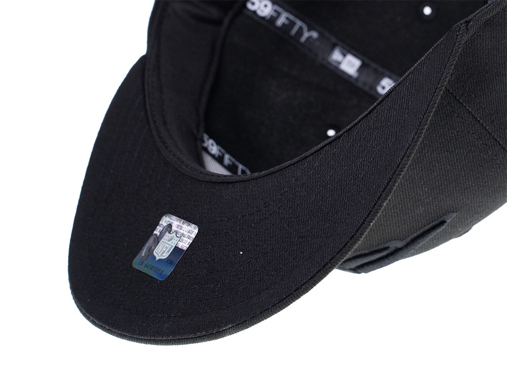 New Era New England Patriots Black on Black 59Fifty Fitted Gorra