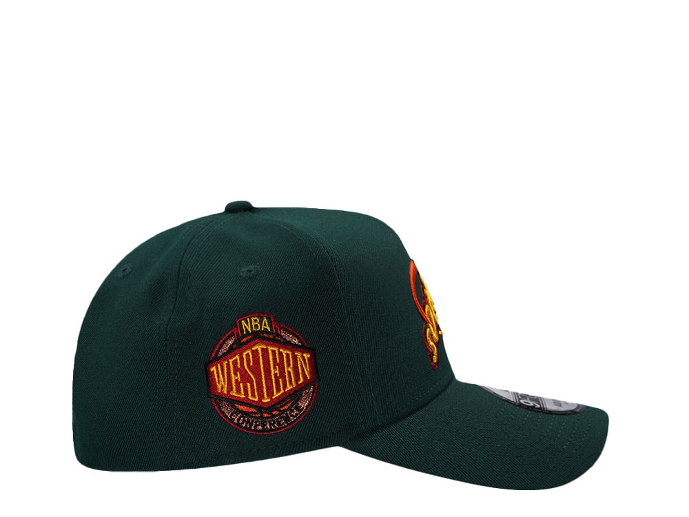 New Era Seattle Supersonics NBA Western Conference Dark Green Prime Edition 9Forty A Frame Snapback Gorra