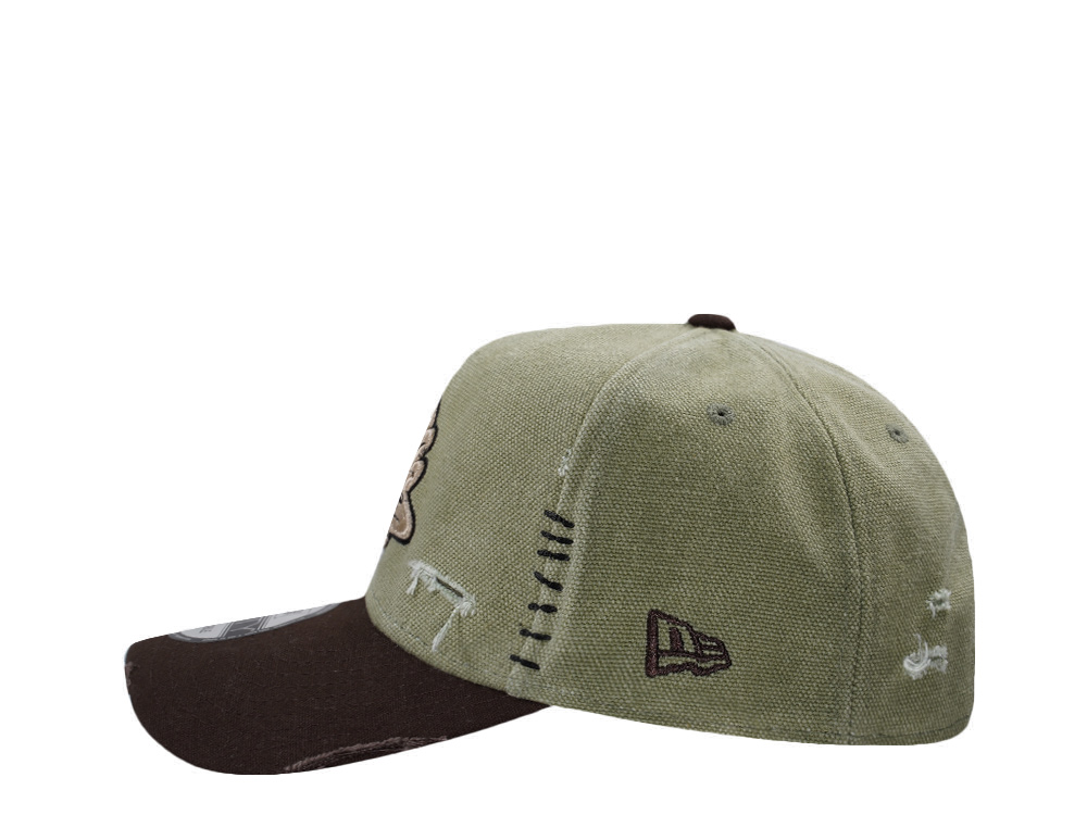 New Era Anaheim Ducks 10th Anniversary Washed Canvas Rifle Green Two Tone Edition 9Forty A Frame Snapback Gorra