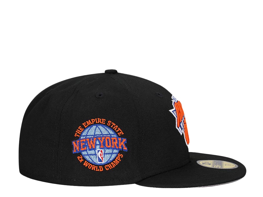 New Era New York Knicks 2x World Champs Black Edition 59Fifty Fitted Gorra