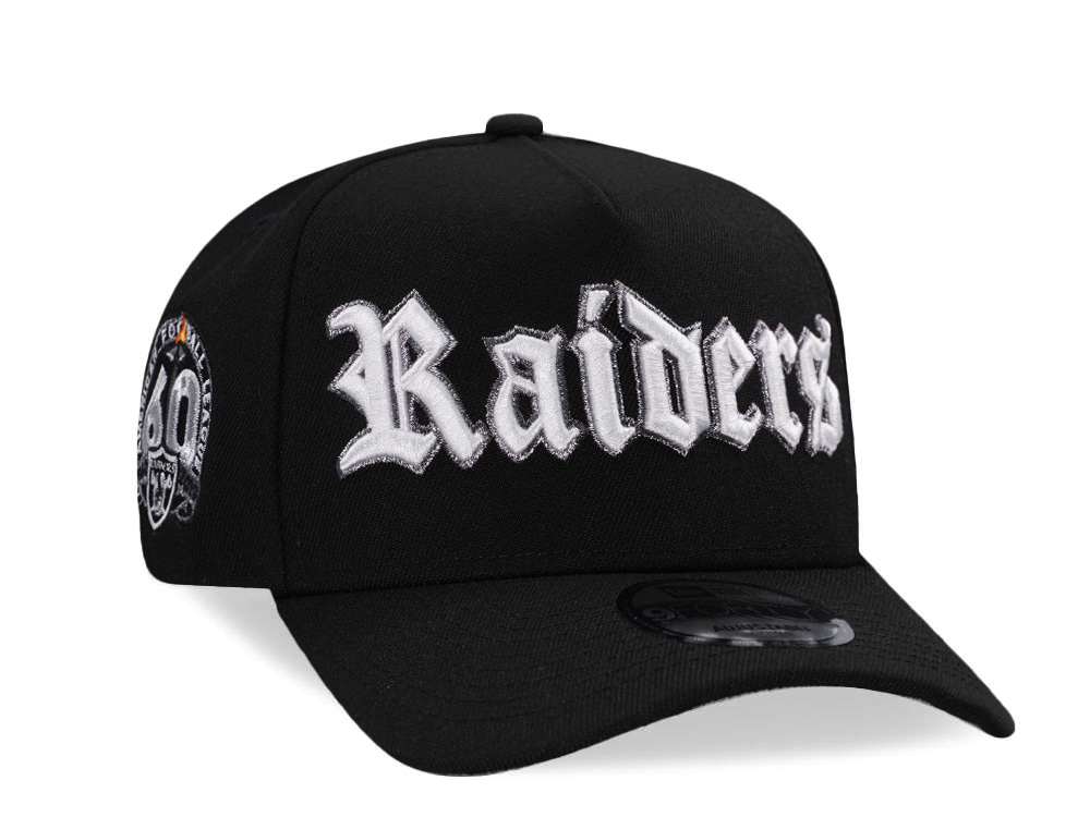 New Era Las Vegas Raiders 60th Anniversary Script Edition 9Forty A Frame Snapback Gorra