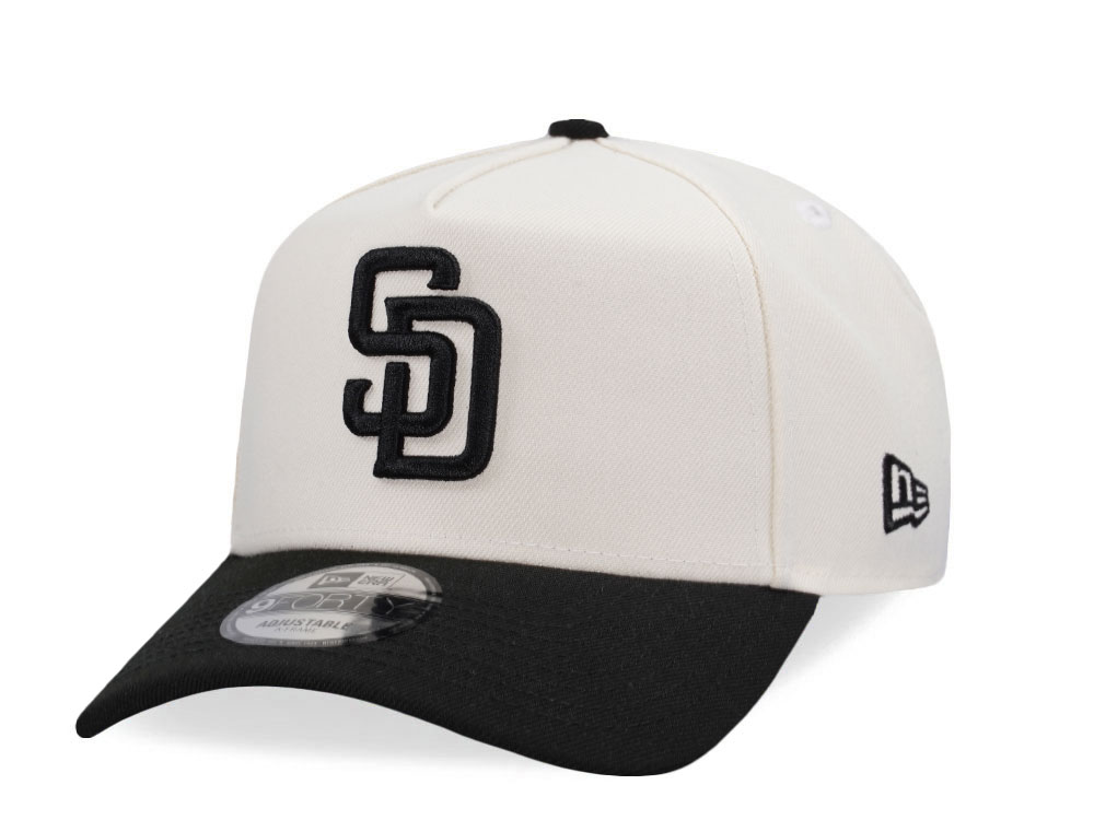 New Era San Diego Padres Chrome Black Two Tone Edition 9Forty A Frame Snapback Gorra