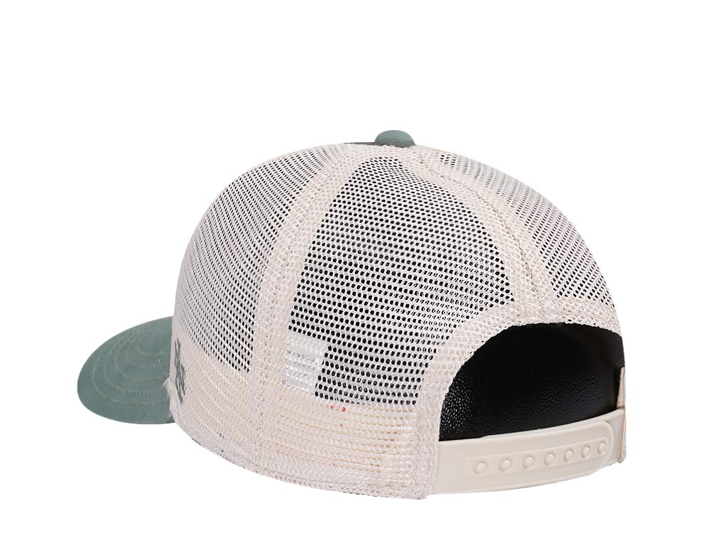 American Needle Vermont Domino Ivory Cool Gray Cedar Trucker Snapback Gorra