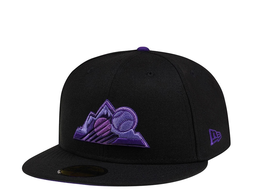 New Era Colorado Rockies Batting Practice Black and Purple Edition 59Fifty Fitted Gorra