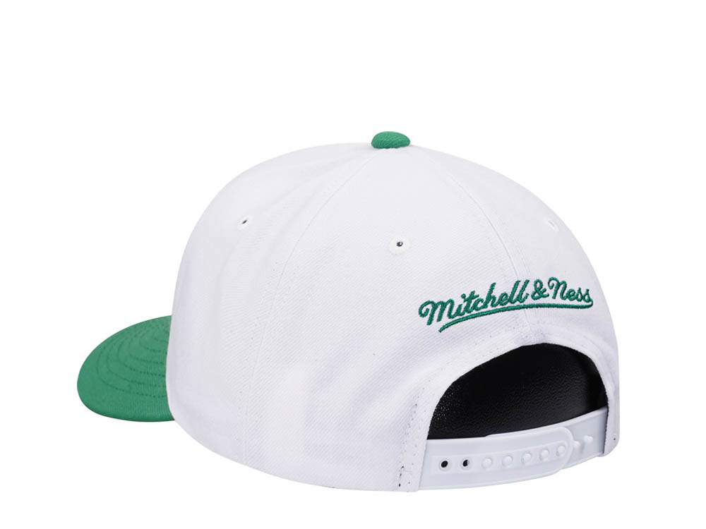 Mitchell & Ness Boston Celtics Team Two Tone 2.0 Pro White Snapback Gorra