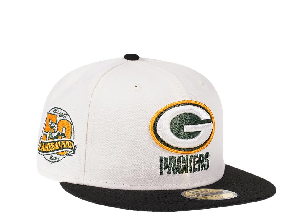 New Era Green Bay Packers 50th Anniversary Cream Dome Edition 59Fifty Fitted Gorra