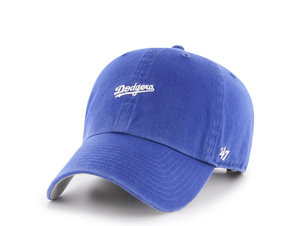 47Brand Los Angeles Dodgers Royal Blue Base Runner Edition Clean Up Strapback Gorra