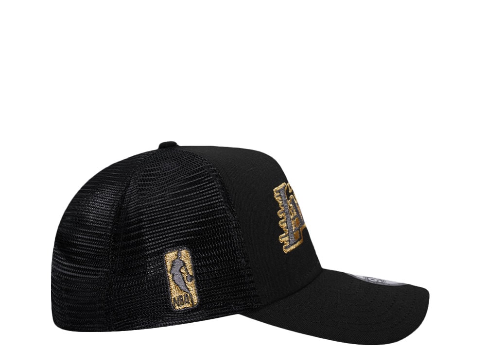 New Era Los Angeles Lakers Black Gold Classic Trucker Edition A Frame 9Forty Gorra