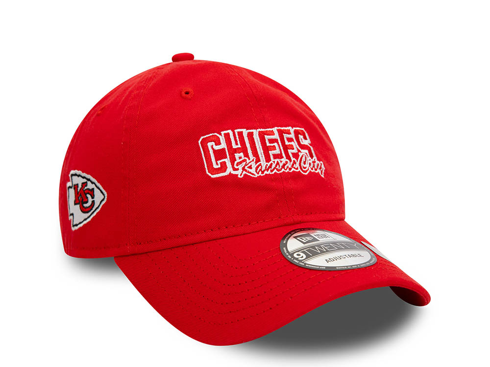 New Era Kansas City Chiefs NFL Script Red 9Twenty Strapback Gorra