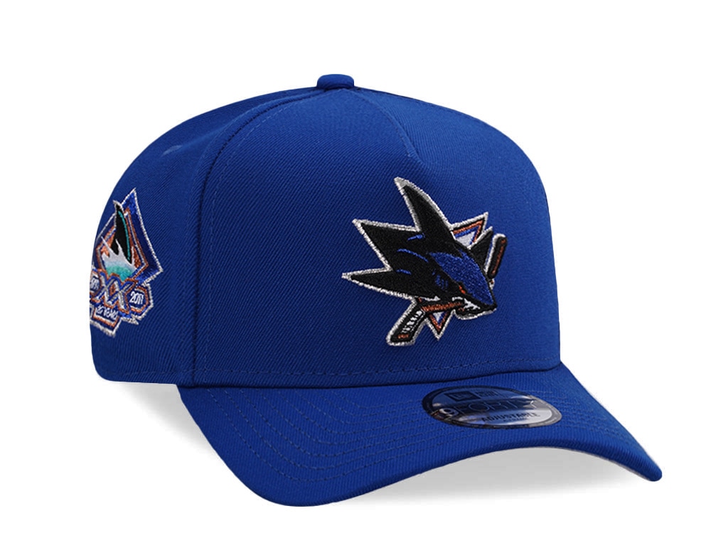 New Era San Jose Sharks 20th Anniversary Blue Prime Edition 9Forty A Frame Snapback Gorra