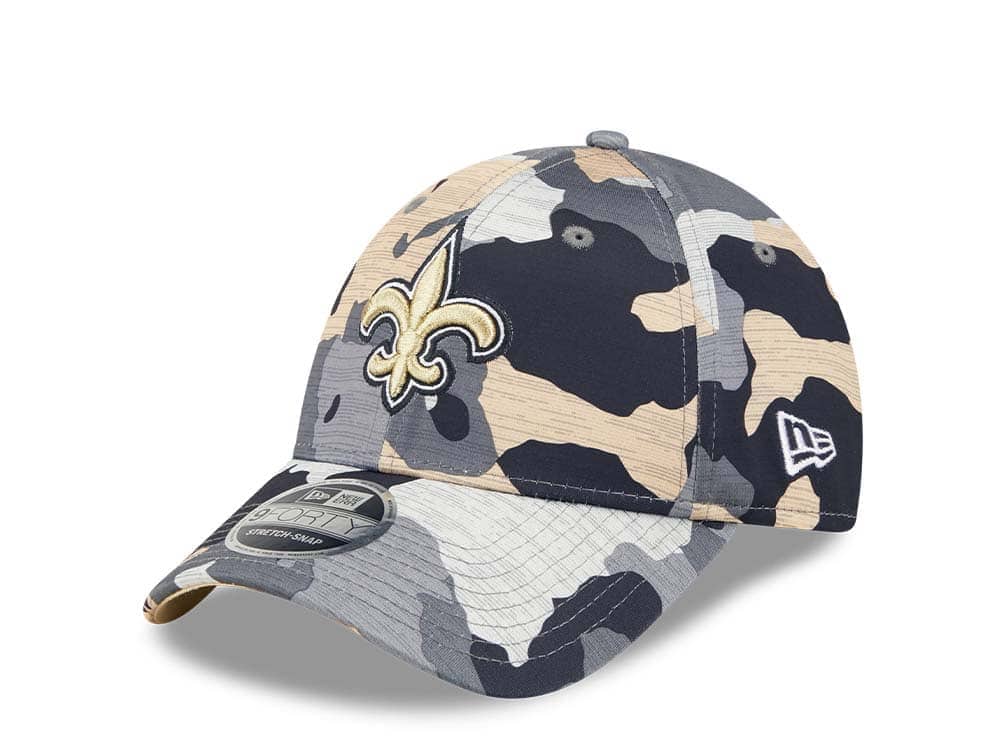 New Era New Orleans Saints NFL Training Camp 22 Camo 9Forty Stretch Snapback Gorra