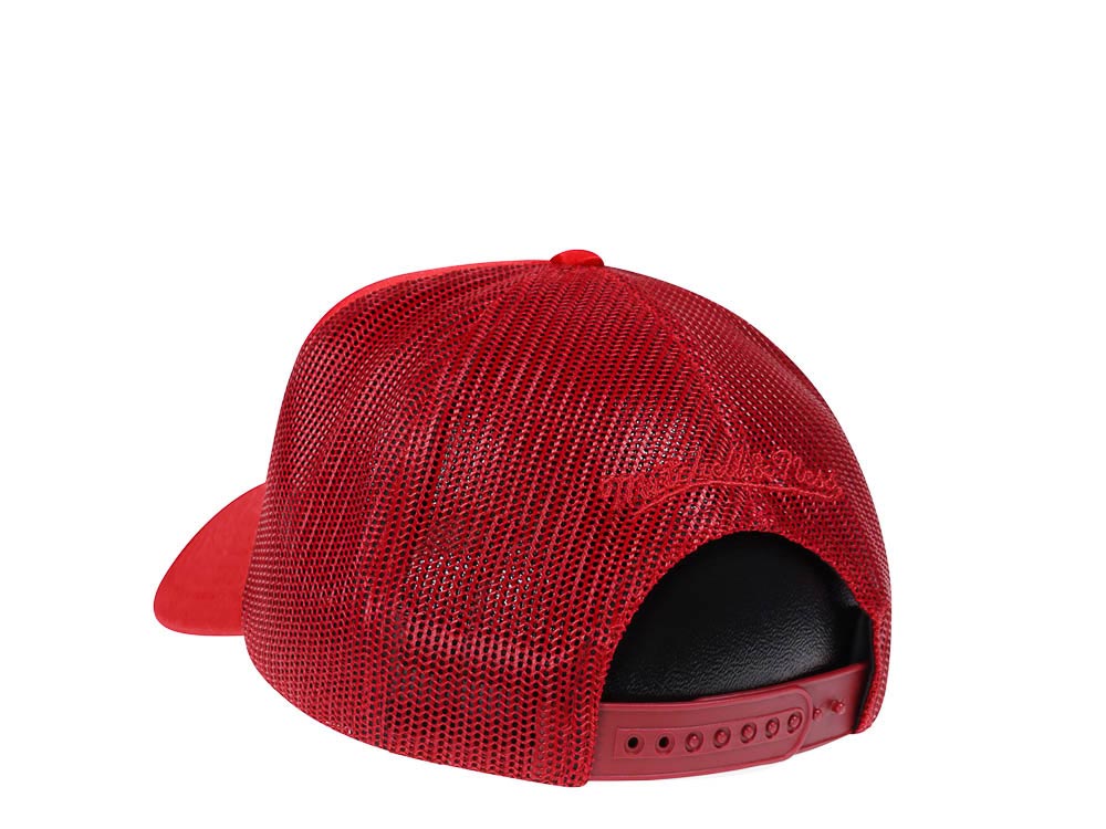 Mitchell & Ness Atlanta Hawks Satin Throwback Trucker Snapback Gorra