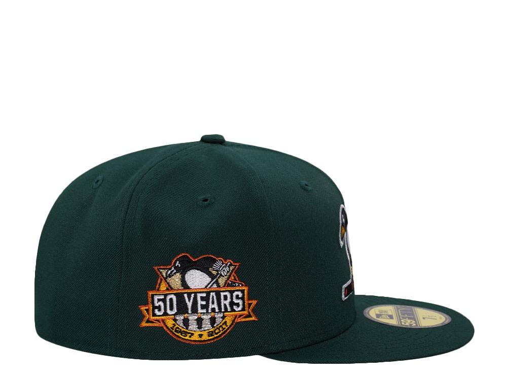 New Era Pittsburgh Penguins 50th Anniversary Dark Green Prime Edition 59Fifty Fitted Gorra