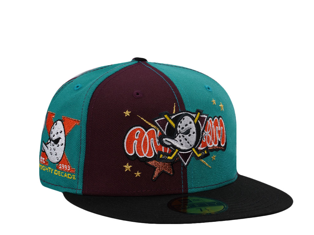 New Era Anaheim Ducks 10th Anniversary Pinwheel Edition 59Fifty Fitted Gorra