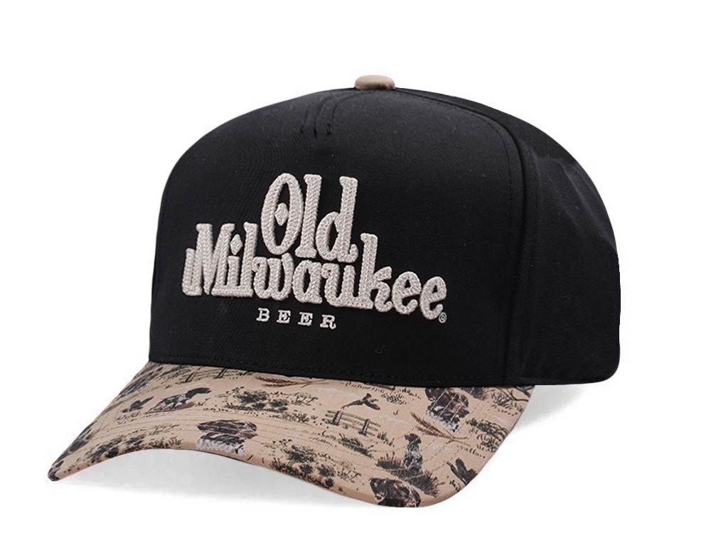 American Needle Old Milwaukee Beer Black Edition Snapback Gorra