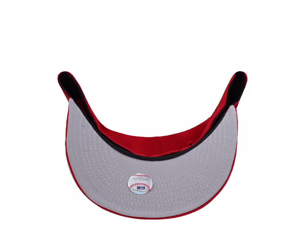 New Era Toronto Blue Jays 50th Anniversary Scarlet Prime Edition 59Fifty Pre Curved Fitted Gorra