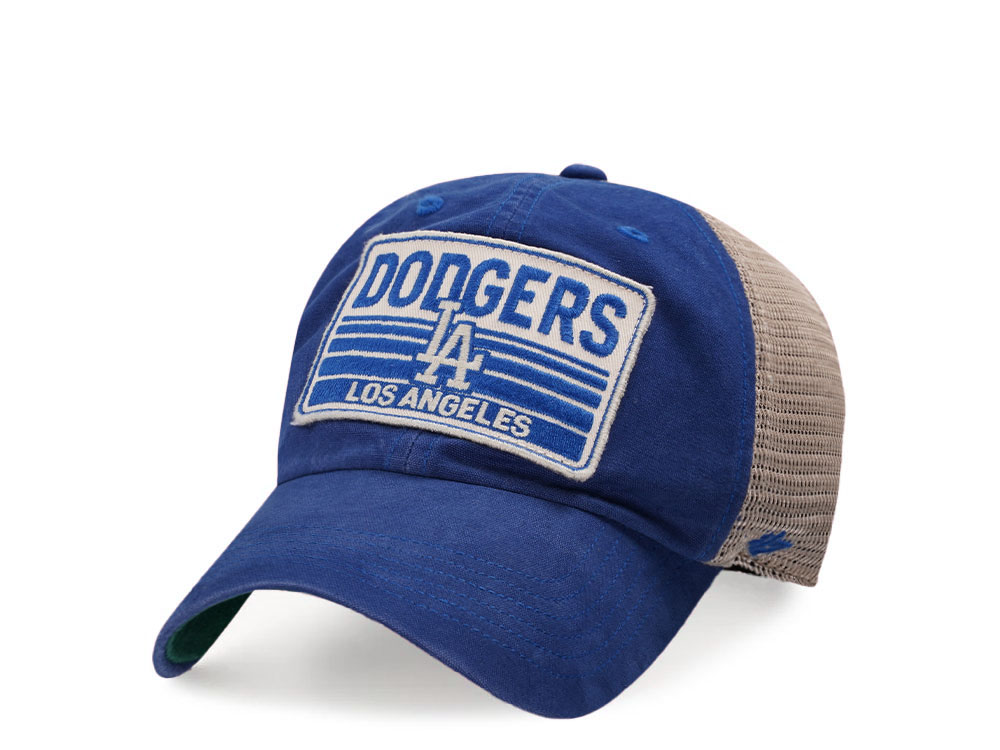 47Brand Los Angeles Dodgers Vintage Royal Blue Four Stroke Clean up Trucker Snapback Gorra