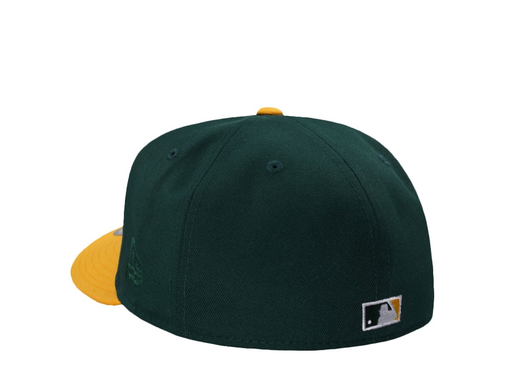 New Era Oakland Athletics World Series 1989 Green Two Tone Edition 59Fifty Pre Curved Fitted Gorra