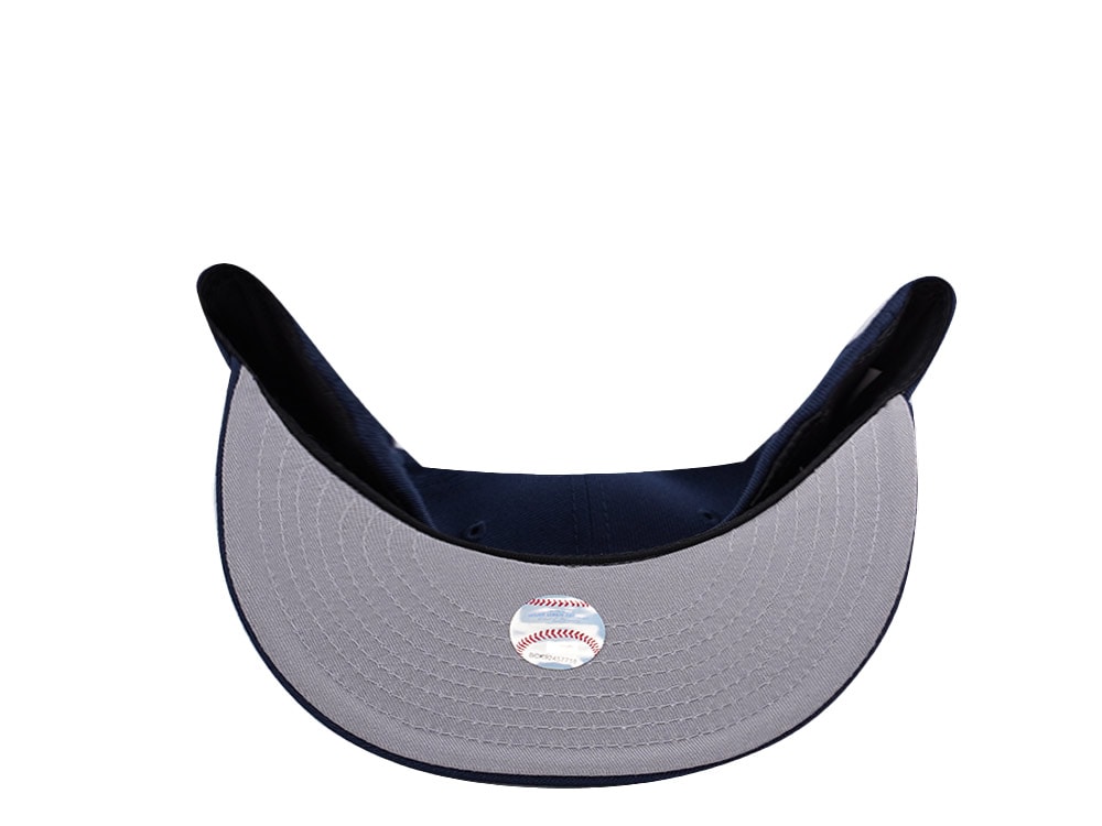 New Era Atlanta Braves World Series 1995 Skull Ocean Blue Prime Edition 59Fifty Fitted Gorra