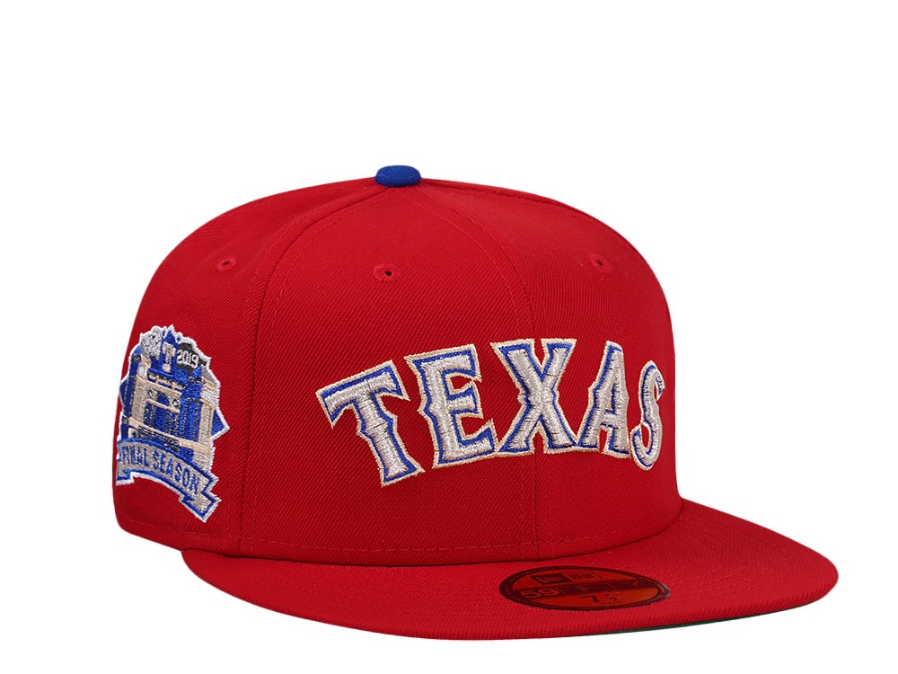 New Era Texas Rangers Final Season 2019 Silver Red Edition 59Fifty Fitted Gorra