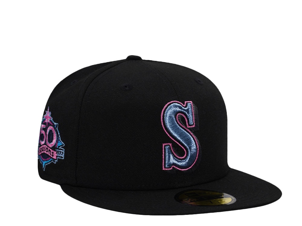 New Era Seattle Mariners 50 Seasons Black Prime Edition 59Fifty Fitted Gorra