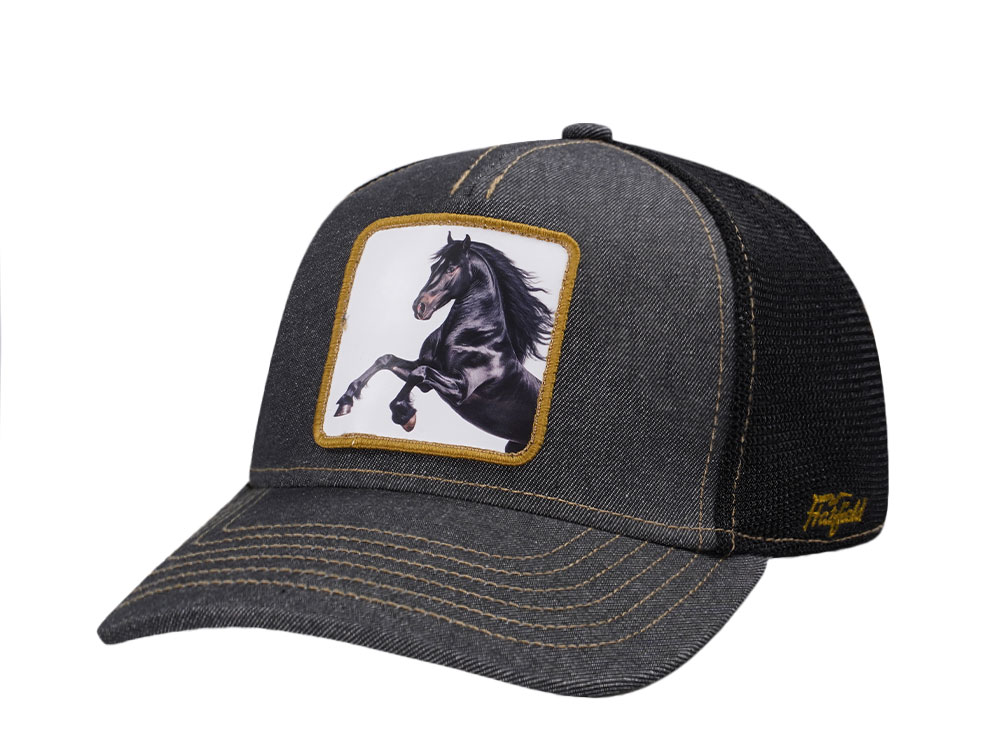 Hatfield Stallion Black Trucker Snapback Gorra
