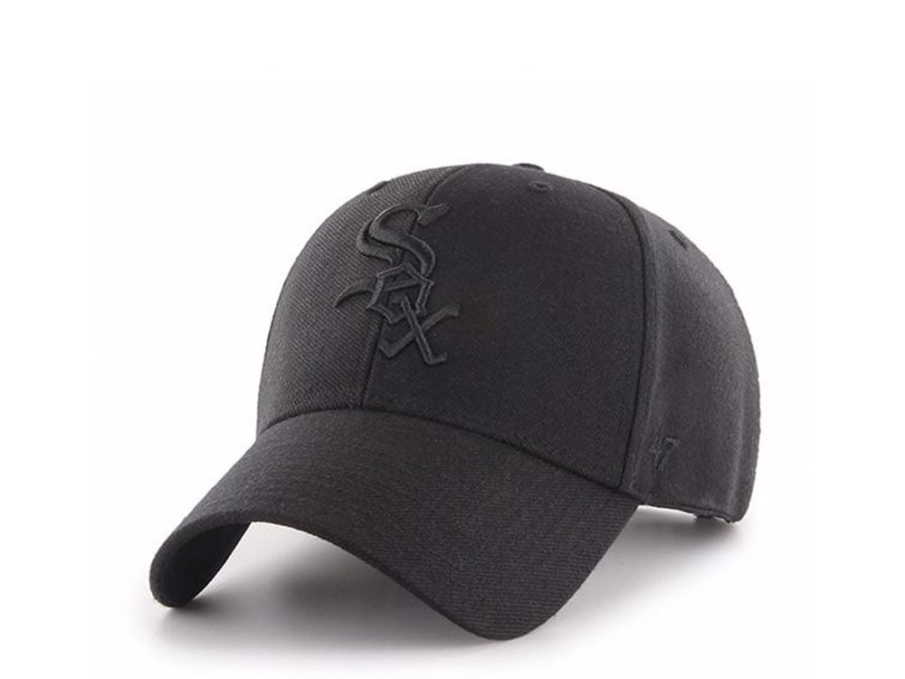 47Brand Chicago White Sox Black on Black Classic Snapback Gorra