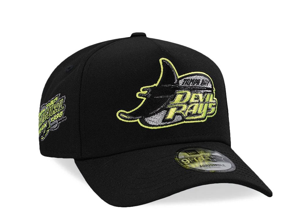 New Era Tampa Bay Rays Inaugural Season 1998 Black Prime Edition 9Forty A Frame Snapback Gorra