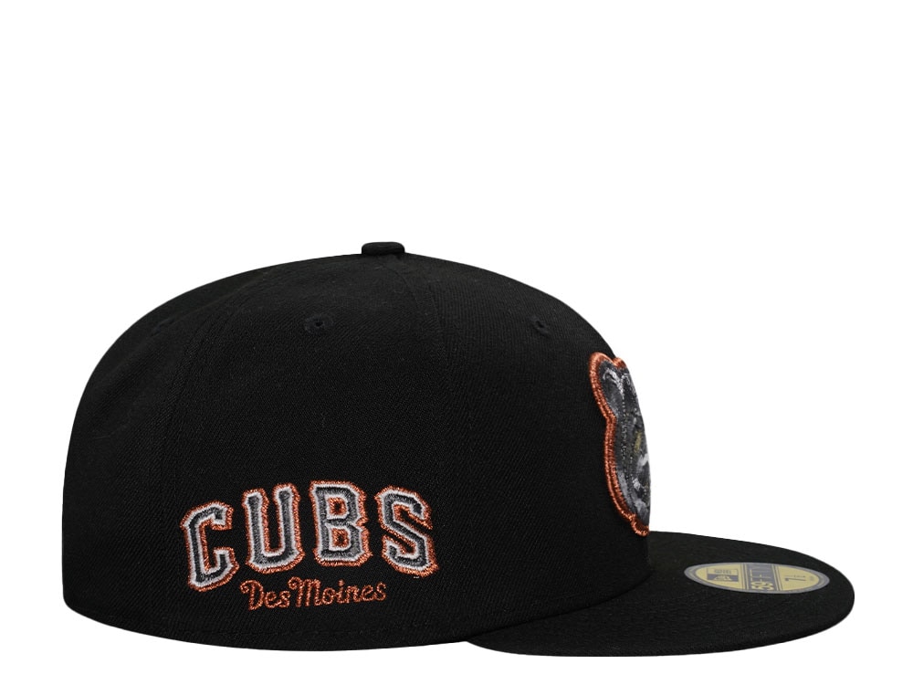 New Era Iowa Cubs Black Metallic Copper Prime Edition 59Fifty Fitted Gorra