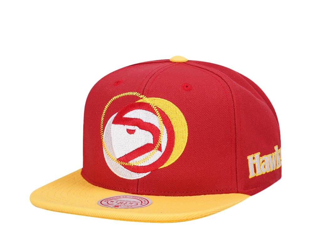 Mitchell & Ness Atlanta Hawks Logo Blur Hardwood Classic Snapback Gorra