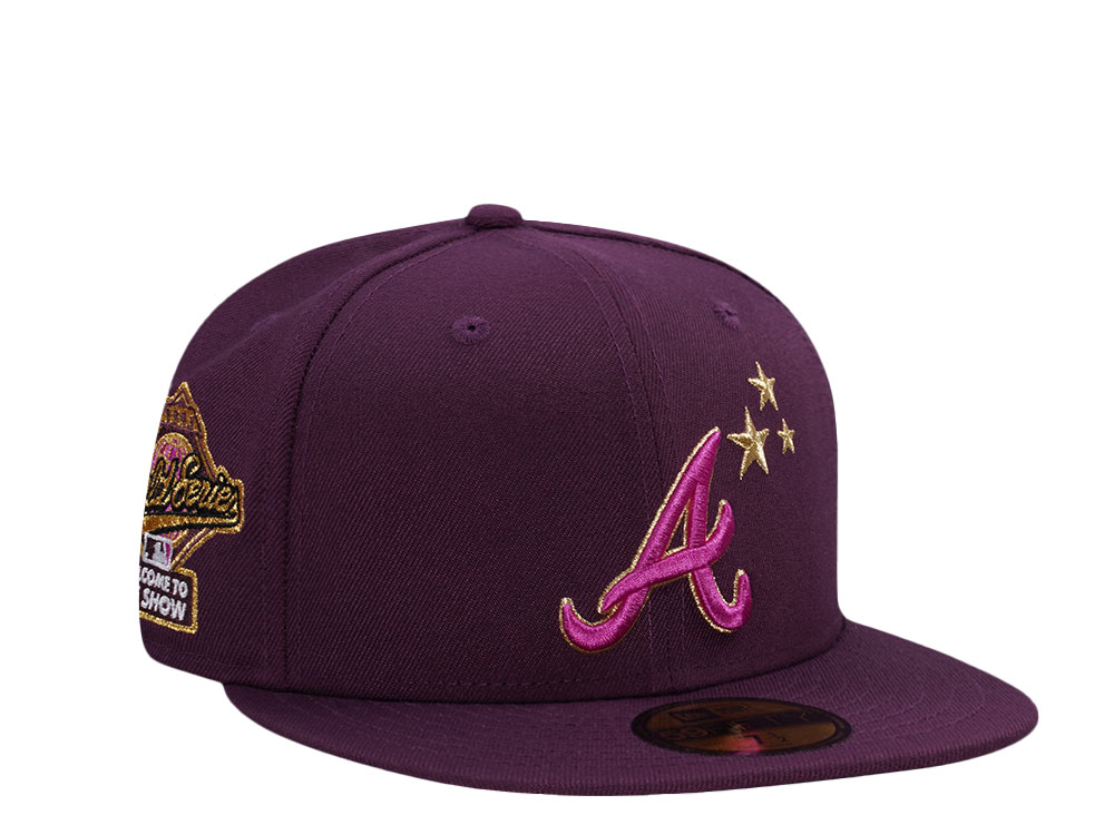 New Era Atlanta Braves World Series 1995 Maroon Prime Edition 59Fifty Fitted Gorra