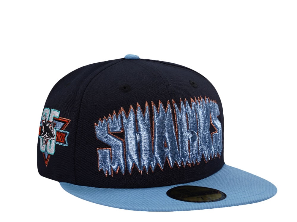 New Era San Jose Sharks 35th Anniversary Navy Two Tone Edition 59Fifty Fitted Gorra