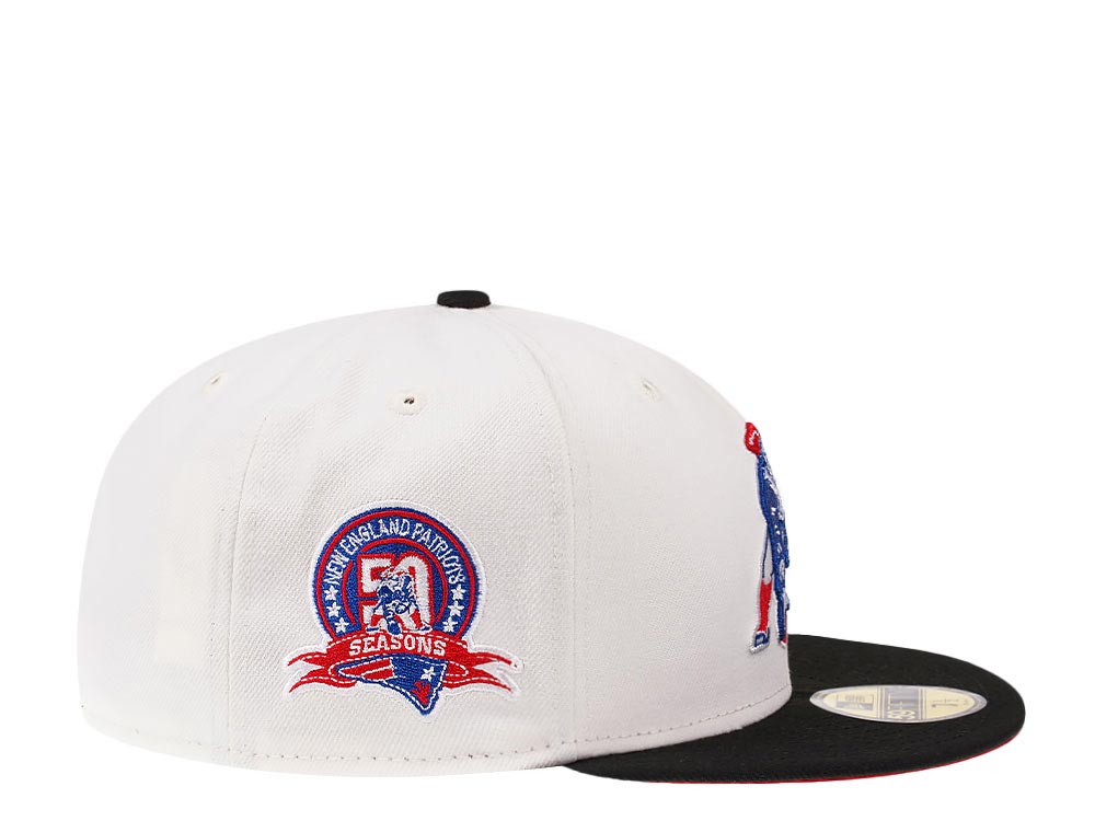 New Era New England Patriots 50th Anniversary Cream Dome Edition 59Fifty Fitted Gorra