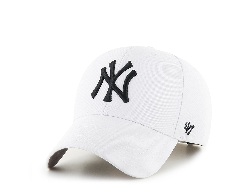 47Brand New York Yankees White Classic Strapback Gorra
