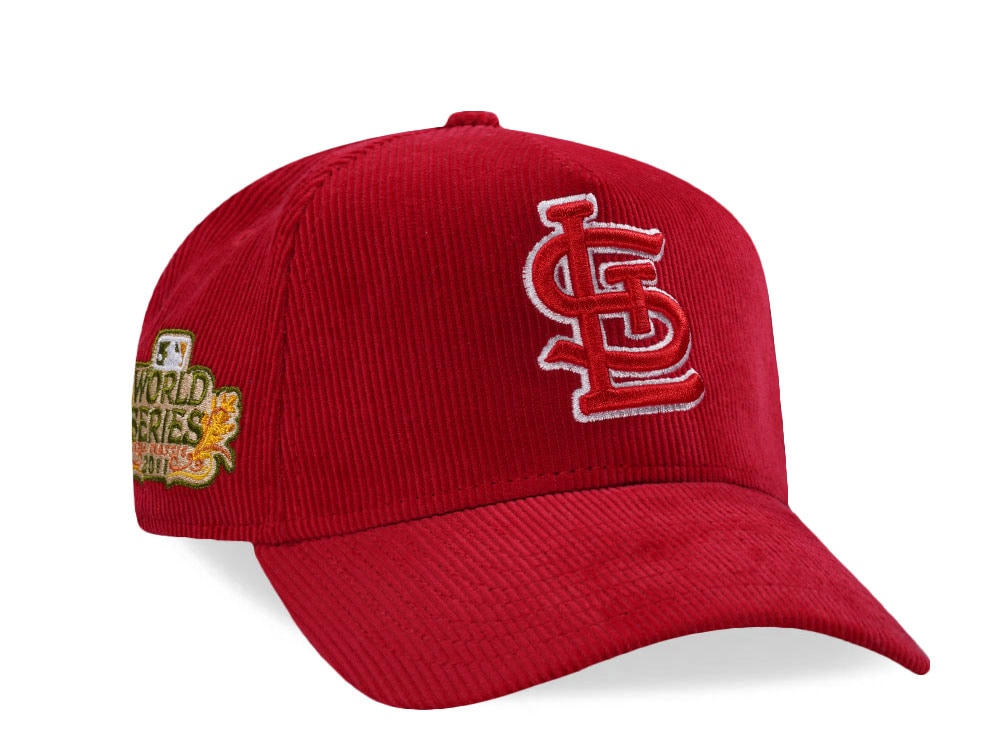 New Era St. Louis Cardinals World Series 2011 Red Corduroy Prime Edition 9Forty A Frame Snapback Gorra