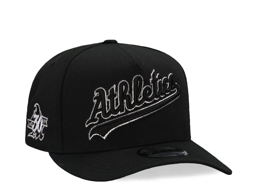 New Era Oakland Athletics Black Silver 9Fifty A Frame Snapback Gorra
