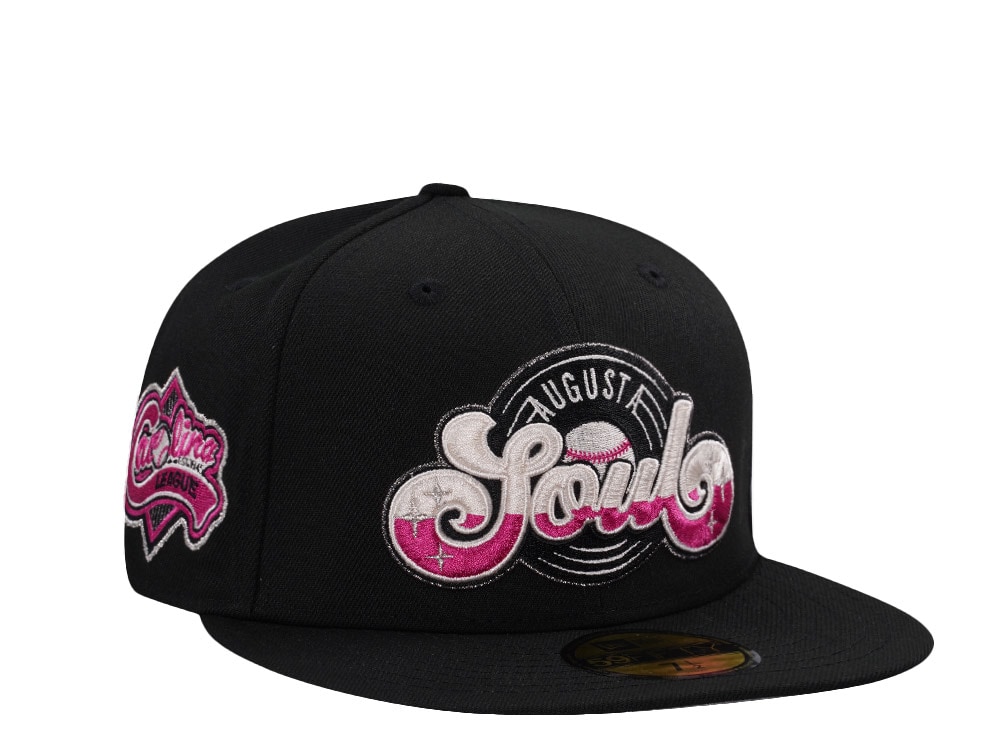 New Era Augusta Green Jackets Carolina League Black Prime Edition 59Fifty Fitted Gorra