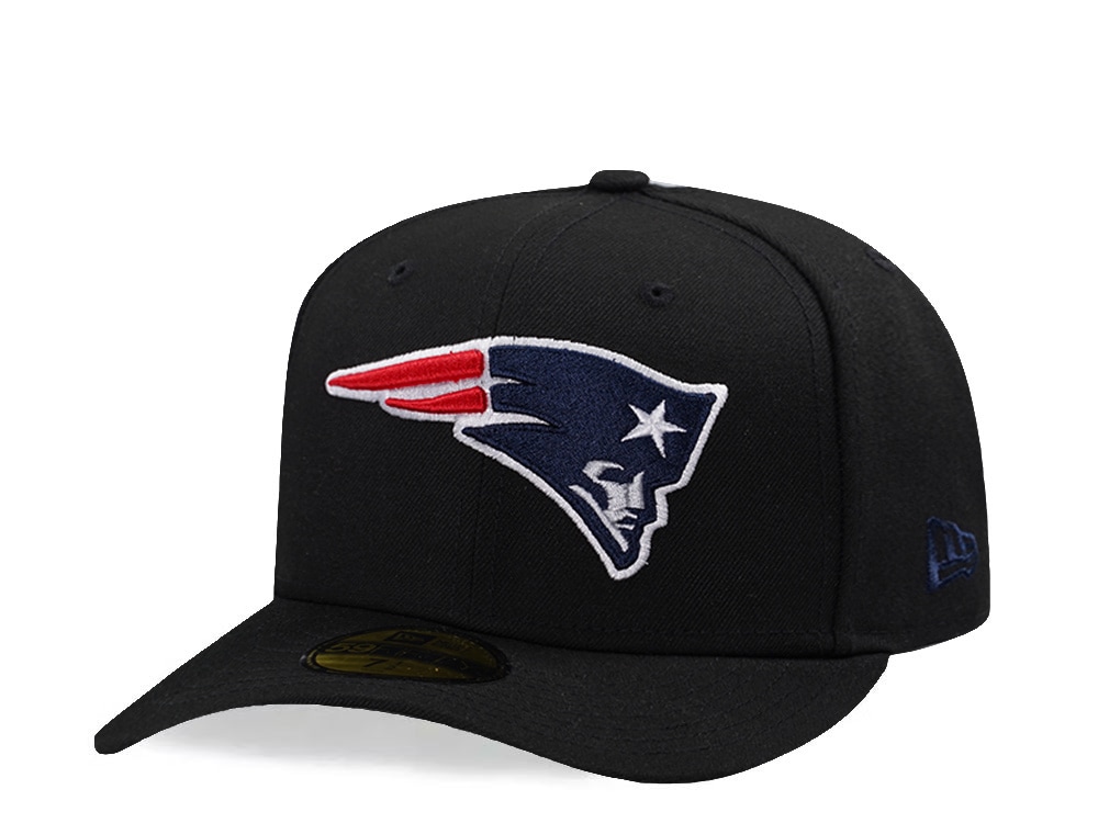 New Era New England Patriots Black Prime Edition Pre Curved 59Fifty Fitted Gorra