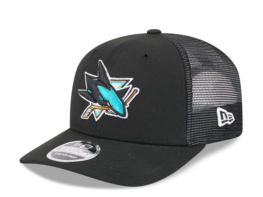 New Era San Jose Sharks Black Edition 9Seventy Trucker Snapback Gorra