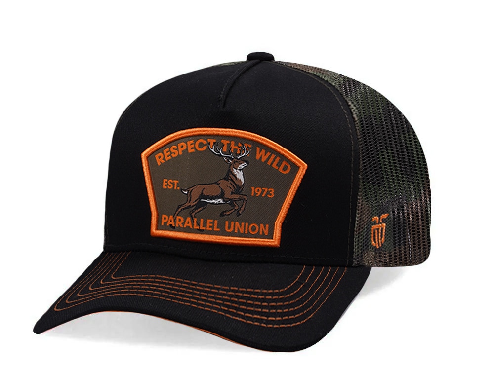 Parallel Union Respect The Wild Patch Black Edition Trucker Snapback Gorra