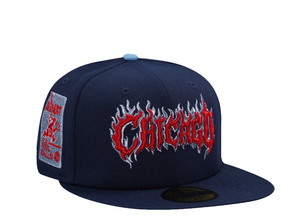 New Era Chicago Cubs Be Alert Ocean Blue Prime Edition 59Fifty Fitted Gorra