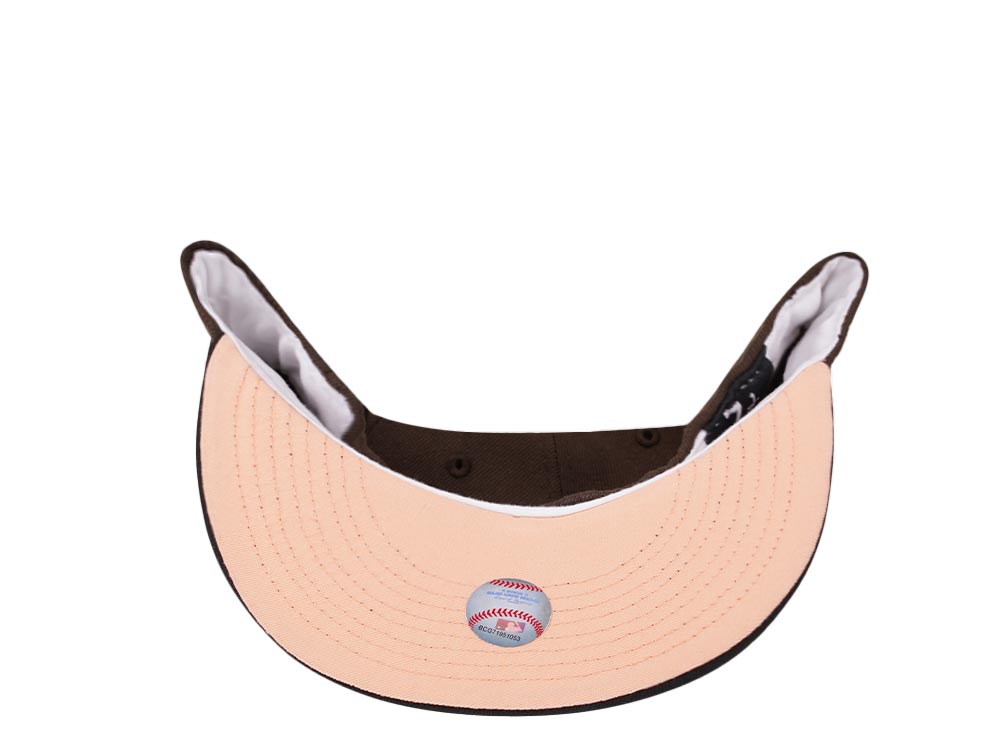 New Era Baltimore Orioles 25th Anniversary Coffee Peach Edition 59Fifty Fitted Gorra