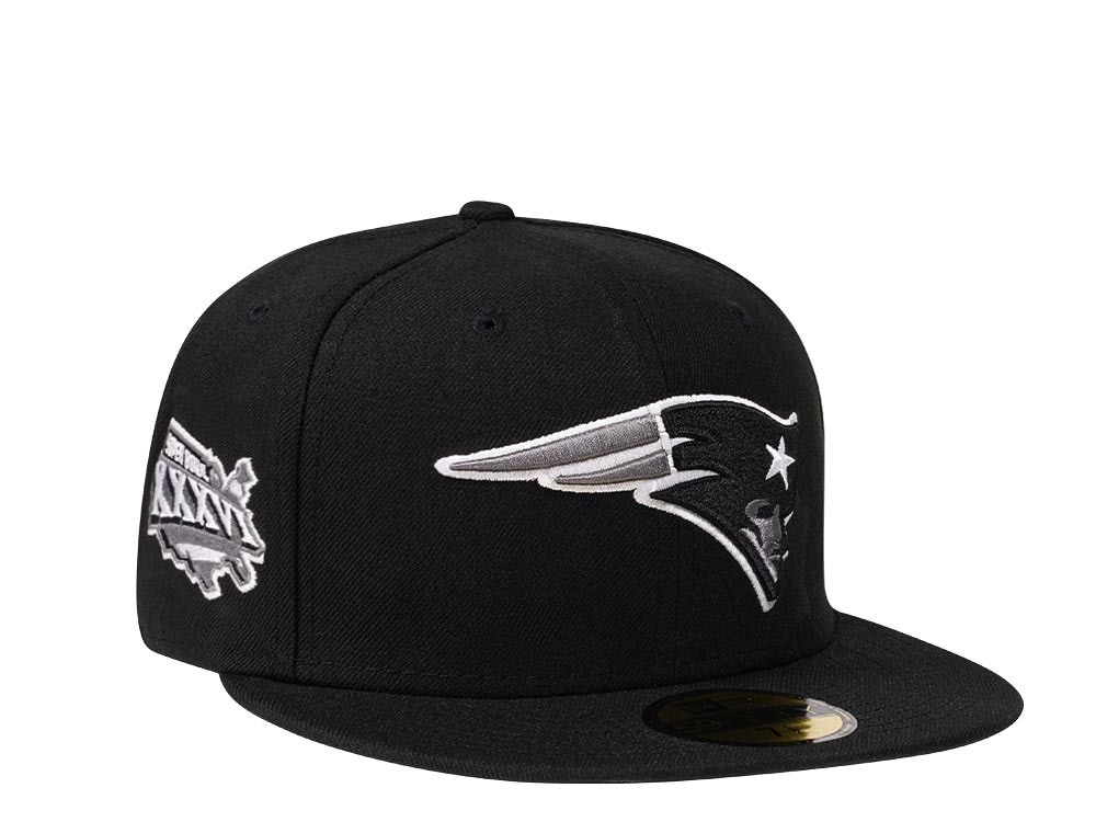 New Era New England Patriots Super Bowl XXXVI Steel Black Edition 59Fifty Fitted Gorra