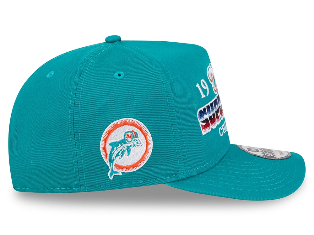 New Era Miami Dolphins Super Bowl Champions 1972 Historic Teal Edition 9Fifty A Frame Snapback Gorra