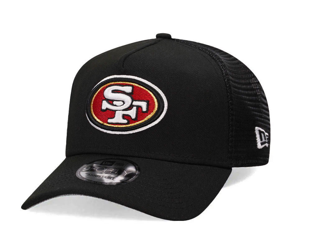 New Era San Francisco 49Ers Black Trucker A Frame 9Forty Snapback Gorra