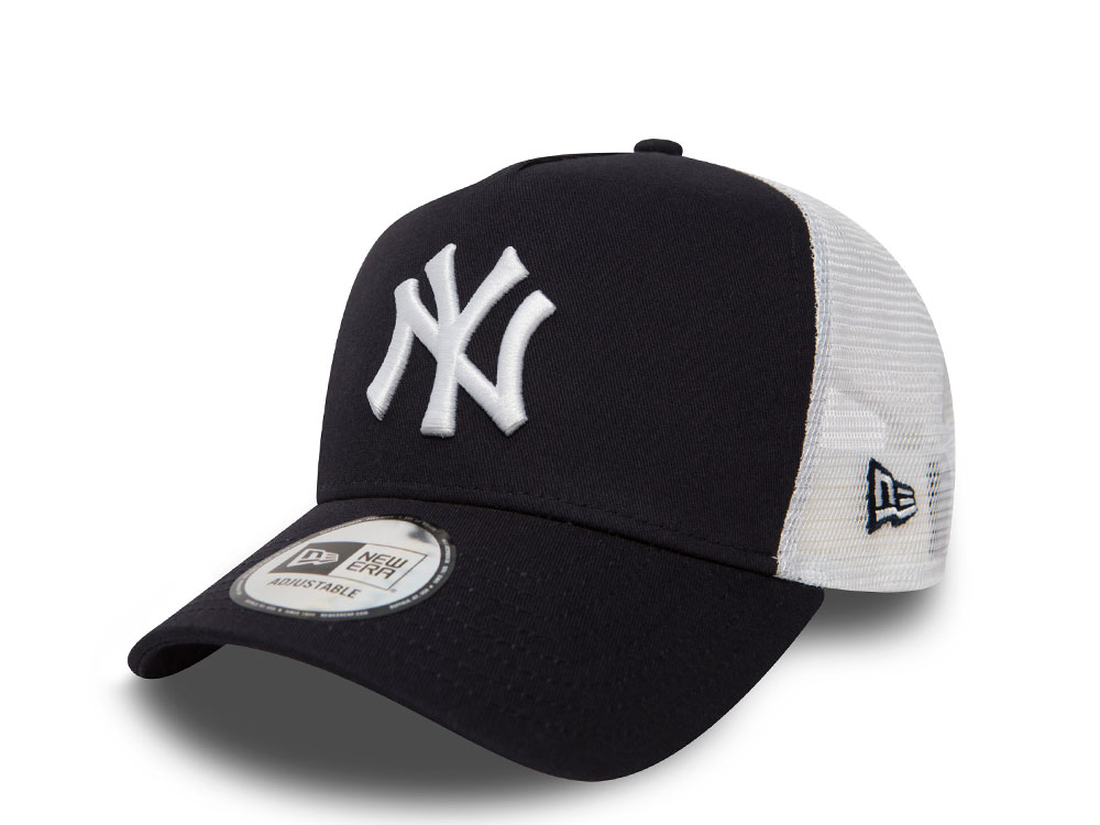 New Era New York Yankees Navy and White A Frame Trucker Snapback Gorra