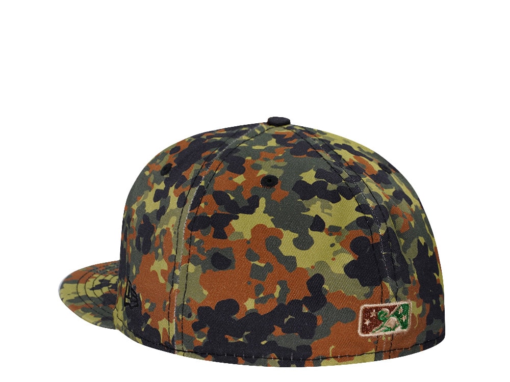 New Era Arkansas Travelers Mad Mallards Flecktarn Copper Edition 59Fifty Fitted Gorra