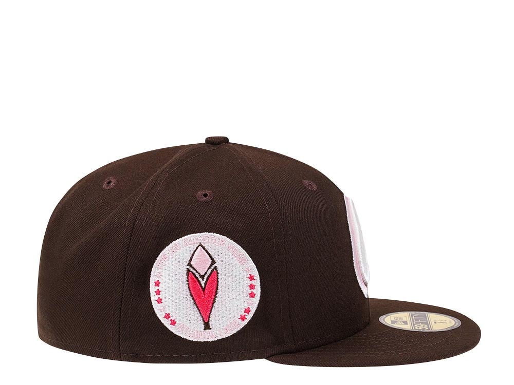 New Era Atlanta Braves All Star Game 1972 Coffee Pink Edition 59Fifty Fitted Gorra