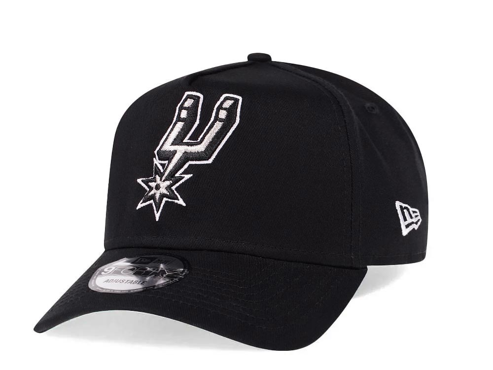 New Era San Antonio Spurs Black 9Forty A Frame Snapback Gorra