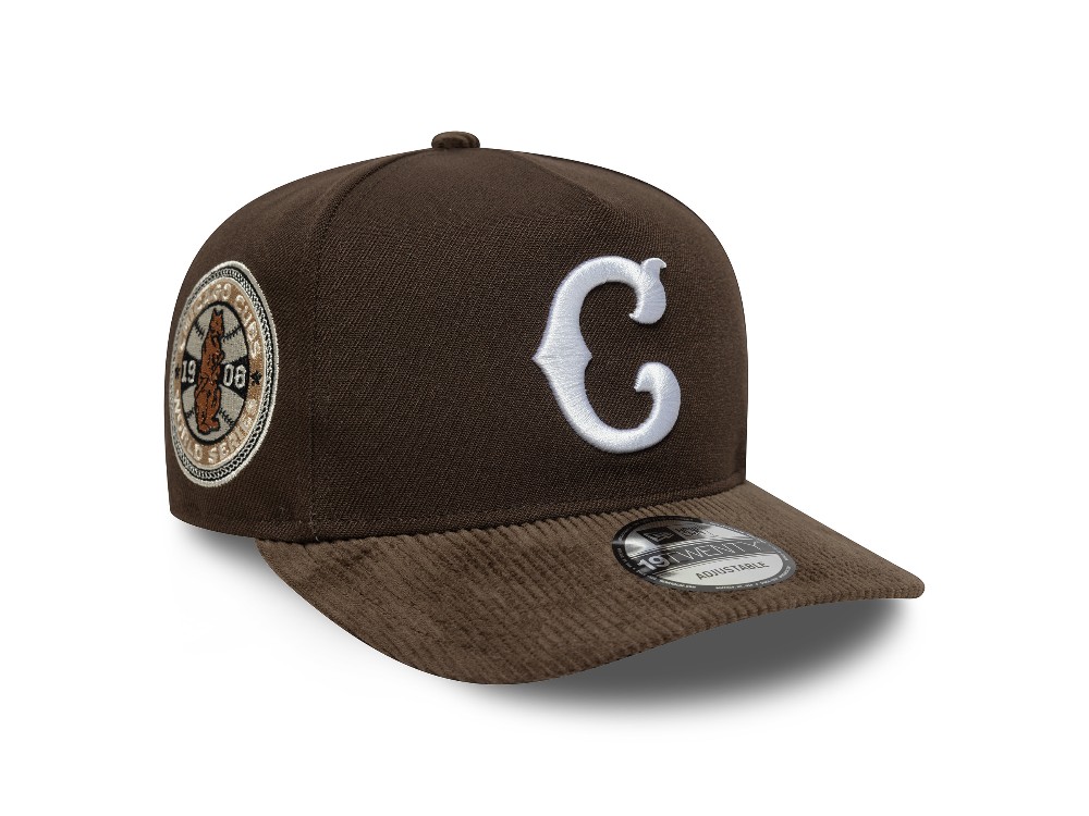 New Era Chicago Cubs Cooperstown Brown Cord Visor 19Twenty Snapback Gorra